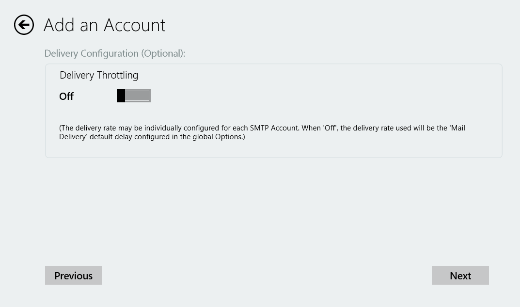 SMTP Wizard DeliveryConfiguration